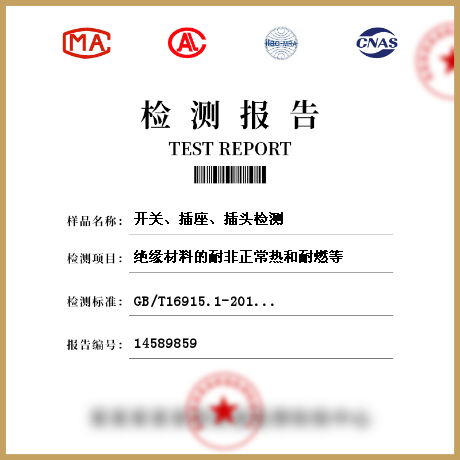 開關(guān)、插座、插頭檢測